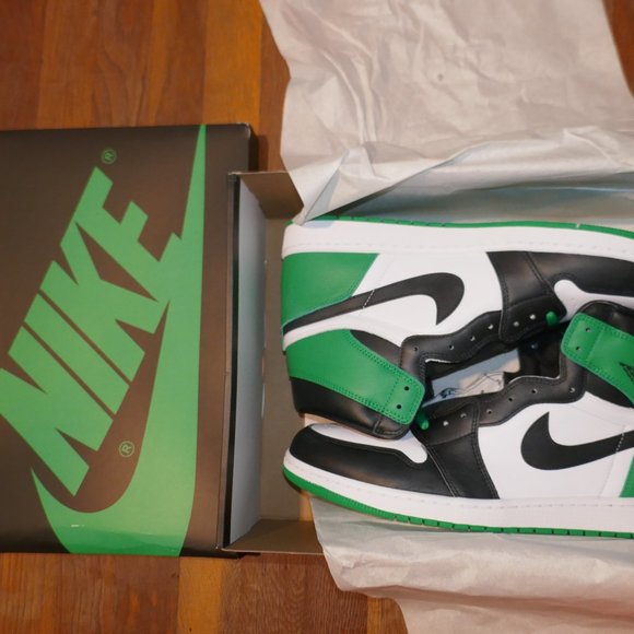 JORDAN Other - NEW MENS SIZE 15 NIKE AIR JORDAN 1 LUCKY GREEN BOSTON CELTICS SHOES SNEAKERS